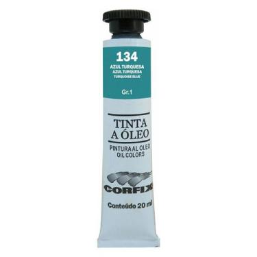 Imagem de Tinta Óleo 20ml G1 134 Azul Turquesa Corfix, 134 - AZUL TURQUESA