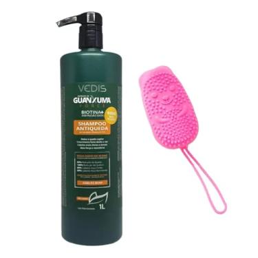 Imagem de Shampoo Guanxuma Force Antiqueda Cabelos Secos Reduz a Queda e Fortalece os Fios + Esponja de Silicone de Banho