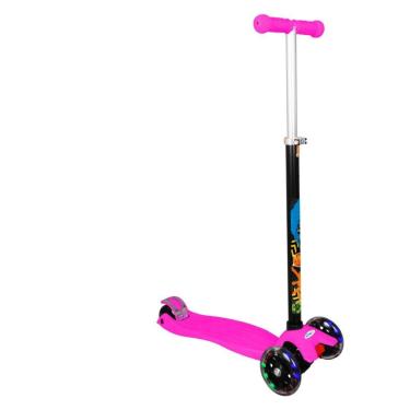 Imagem de Patinete Infantil Dm Toys 3 Rodas Com Luzes Rosa