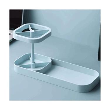 Imagem de Porta-lápis de mesa, 3 peças, suporte prático e de grande capacidade para escritório, escola, casa, organizador multifuncional de artigos de papelaria (azul)