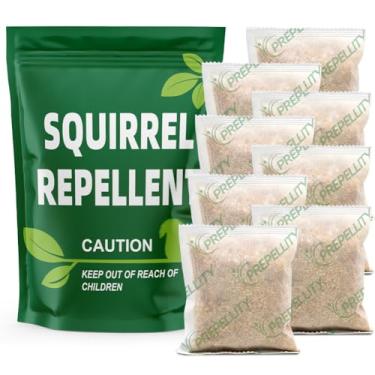 Imagem de AUDQQM Repelente de esquilos, repelente de esquilos ao ar livre, repelente de esquilos para sótão, dissuasor de esquilos para jardim, mantenha esquilos longe para carro, repelente interno bolsas de