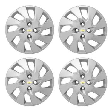 Imagem de Jogo Calota Aro 15 GM Onix/Prisma Prata emblema resinado prata - GFM