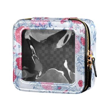 Imagem de Fitrendlovey Bolsa organizadora espaçosa de couro PU com claraboia e zíper para cosméticos em movimento, T14, one size