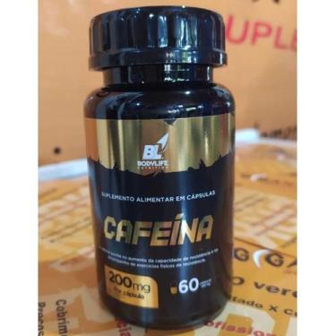 Imagem de Cafeína 200mg 60 Cápsulas  Body Life  Suplemento Alimentar para Energi