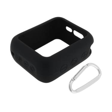 Imagem de SING F LTD Capa de silicone para alto-falante com mosquetão, capa protetora ultraleve à prova d'água compatível com alto-falante Bluetooth portátil JBL GO4, preta