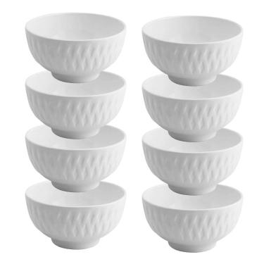 Imagem de Jogo Tigela Bowl Porcelana Branca Balloon 300ml 8 Unidades - Lyor