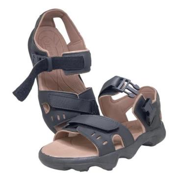 Imagem de Sandália Masculino Papete Franciscana Aberta Ortopédica material sinté