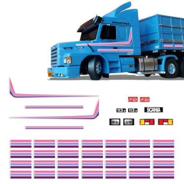 Imagem de Adesivo Miniatura 1/32 Faixa Scania 113 Lilás Colecionismo - SPORTINOX