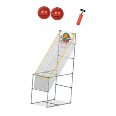 Imagem de menolana Crianças de jogo de basquete de arcade define brinquedos esportivos removíveis argola único com baile meninos garotas durabilidade e fácil assembly, com 2 Bola, 1.53m