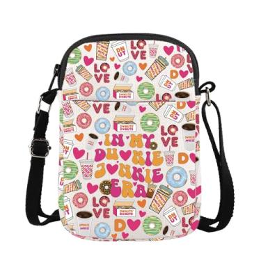 Imagem de TIIMG In My Dunkie Junkie Era Presente Dunkie Junkie Lover Gift Donuts Baker Gift Dessert Chef Gift Crossbody Bag, Bolsa transversal Dunkie Junkie