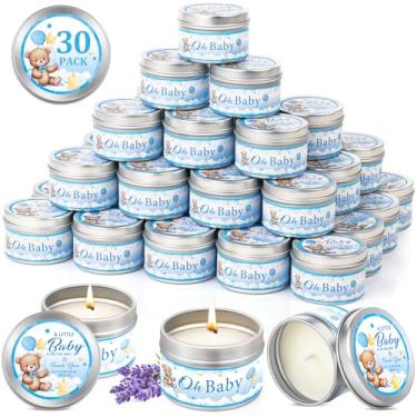 Imagem de VISCOO Pacote com 30 lembrancinhas de festa de chá de bebê, velas perfumadas de lavanda, lembrancinhas de chá de bebê para convidados, decoração de festa revelada de gênero para meninas e meninos (34