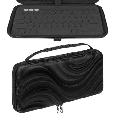 Imagem de TOCCOOL Capa de viagem com teclado, capa protetora rígida compatível com Logitech K380/Logitech Pebble Keys 2 K380s (grafite)