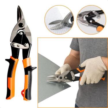 Imagem de Tesoura Manual de Corte Chapa Aviação Funileiro Drywall - Chapas, Esqu