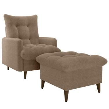 Imagem de Poltrona Reclinável Matrix 497 Montreal Com Puff 106x76x95cm, MARROM