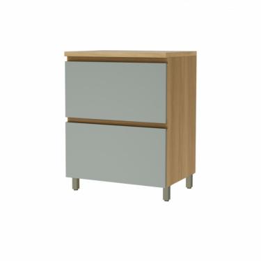 Imagem de Balcao 1 Porta Basculante 1 Gaveta Nesher Rainha 70cm 100 Mdf Nature/verde