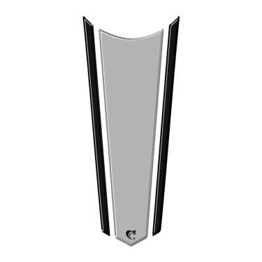 Imagem de Adesivo Faixa Gravata Resinado Tanque Moto Honda Cinza Cinza E Preto