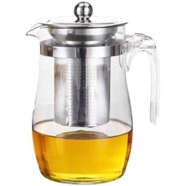 Imagem de Jarra Com Infusor Com Tampa Inox Chaleira Chá Vidro 500ml