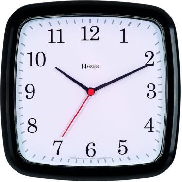 Imagem de Relógio De Parede Herweg Plástico Herweg 6638 23,6cm Preto
