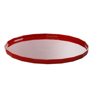 Imagem de Bandeja Elegance Redonda Aro 30 Vermelha Em Policarbonato Linha Profissional Cook Vem
