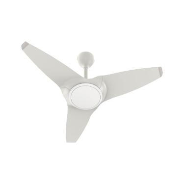 Imagem de Ventilador de Teto Ventisol 20W 110cm 3 Pás Branco Flow com Luminária LED e Controle Re...