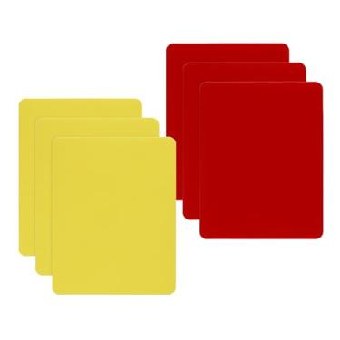 Imagem de ONLYKXY Conjunto de cartas de futebol de PVC vermelho amarelo cartão aviso ejeção para árbitro juiz treinador pontuação futebol basquete esporte jogo oficial kit competição campeão jogo escola estádio