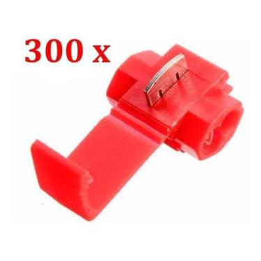 Imagem de 300Pçs Conector Derivação Emenda Fios Vermelho 0,5 A 1,5Mm - Decorarma