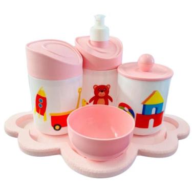 Imagem de Kit Higiene Baby Brinquedos Menino e Menina c/bandeja em MDF - Dóia Ki