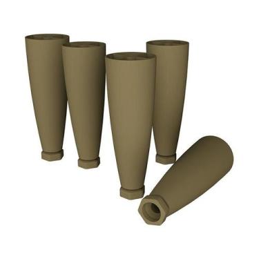 Imagem de Kit 5 Pés Cônicos para Cozinha Americana Bronze - Móveis Henn, Bronze