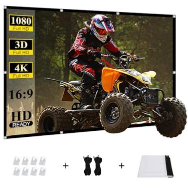 Imagem de HOIN Tela De Projetor Filme Portátil Para Ambientes Externos 100": Projeção Dobrável E Sem Rugas 16:9 Home Theater