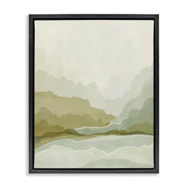 Imagem de Stupell Industries Tela flutuante preta enevoada desbotada paisagem preta design de arte de parede por Nikita Jariwala, 25 x 31