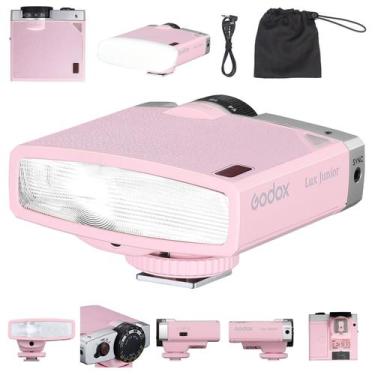 Imagem de Câmera Flash Godox Lux Junior Retro GN12 6000K200K Rosa