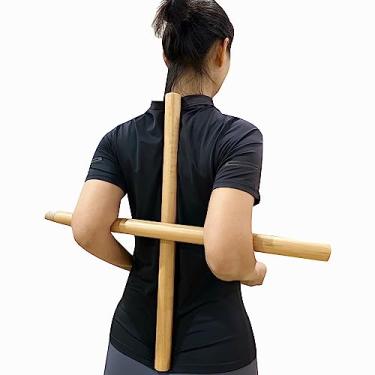 Imagem de ARTAWEIN Bastão De Ioga, Abridor Pulmões Pranayama Madeira Multiuso Para Respiração Mais Completa, Corretor Postura E Intensificador Flexibilidade, Robusto Removível