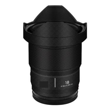 Imagem de Película para câmera protetor de lentes antirarranhões adesivo para Panasonic Lumix S 18 mm F1.8 18 1.8 (fibra de armadura preta)