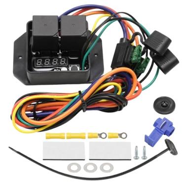 Imagem de Newnessai Kit De Interruptores Para Controlador Ventiladores Radiador Digital, Faixa Temperatura Ajustável 40 ℃ A 110 ℃, Elétrico 12 V E 24 Sistemas Elétricos Veículos Necessidades Resfriamento