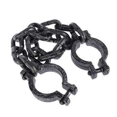 Imagem de BESTOYARD Alças de pulso de plástico para prisão, algemas de prisão, elos de corrente, algemas de Halloween, acessórios para fantasia de Halloween, cosplay, decoração de festa
