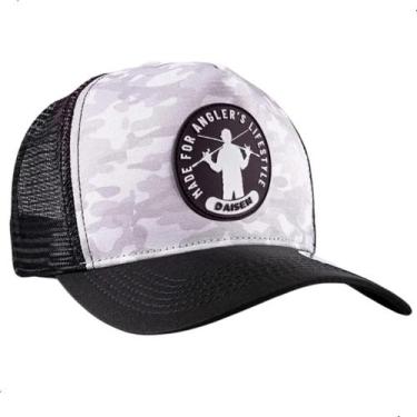 Imagem de Boné Pesca Daisen Camo Trucker Ajustável Camuflado Original, Branco