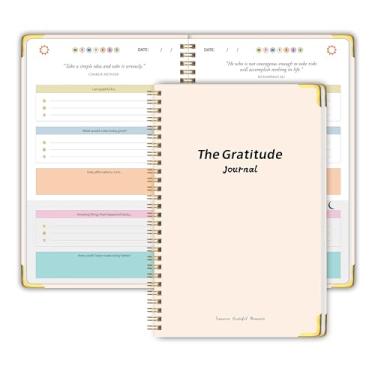 Imagem de Kamoy The Gratitude Journal for Women, Men - Daily Guided Journal for Happiness, Affirmation, Mindfulness, Reflection & Self Care - Undated (Beige)