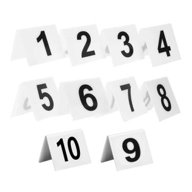 Imagem de rockible 10x Números de Mesa, Cartões de Números, Placas de Mesa Numeradas, Placas de Acrílico e Suporte de Acrílico Minimalista 1-10 para Casamento
