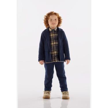 Imagem de Blazer Infantil em Malha Alfaiataria Up Baby, Azul, 8
