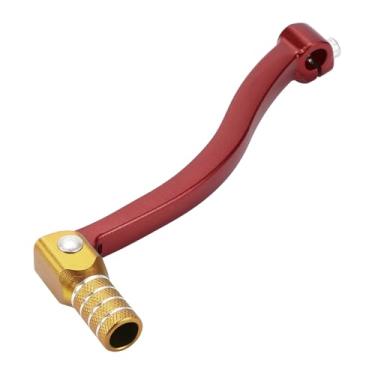 Imagem de INFINAUTO Alavanca de câmbio dobrável de motocicleta para Kayo T6 Liga de Alumínio Pedal Alavanca de Mudança Braço Vermelho Dourado com Anel Prateado