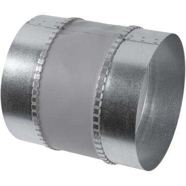 Imagem de Vent Systems Conector de duto redutor de vibração flexível de 15 cm - adaptador de mangueira de ventilação de aço galvanizado redondo, duto espiral macho, extensor de tubo, acessórios de ventilação