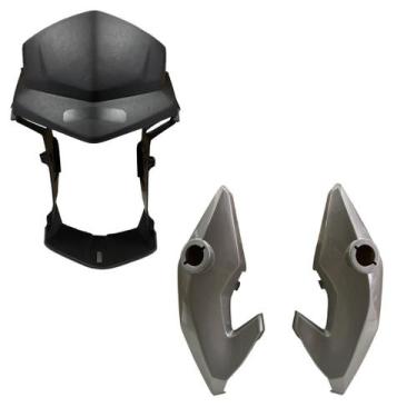 Imagem de Carenagem Mascara Farol + Par Bananinhas Lateral Cg Titan 150 Fan 125/