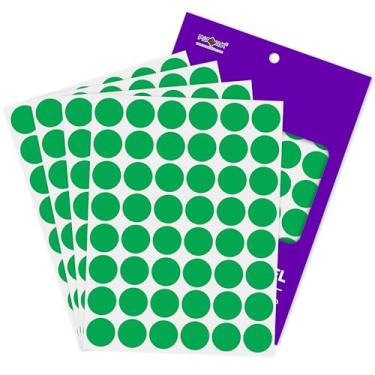 Imagem de PARLAIM Adesivo redondo com pontos verdes de 2,54 cm, etiquetas adesivas permanentes com código de cores para escritório, sala de aula, garagem