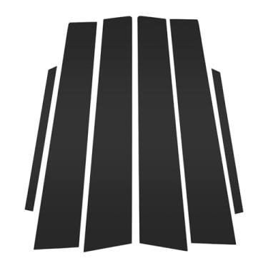 Imagem de Partuto 6 peças de guarnição da janela do pilar da porta do carro dianteira traseira esquerda direita para Toyota Corolla 2007-2013 plástico preto