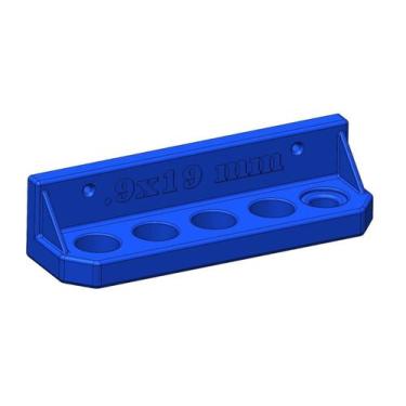 Imagem de Suporte de Parede para 4 die e 01 shell Holder - Garcia 3D, Azul