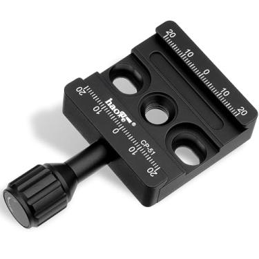 Imagem de Haoge CP-51 50 mm adaptador de grampo de parafuso para câmera QR de liberação rápida tripé bola monopé cabeça de bola ajuste Arca Swiss