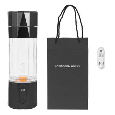Imagem de Vomeko Hydrogen Water Bottle 8000 PPB Eletrólise PEM ionizante com 208 ml de capacidade por portátil gerador de água rico em hidrogênio para viagens, Ginásio de escritório (Black)