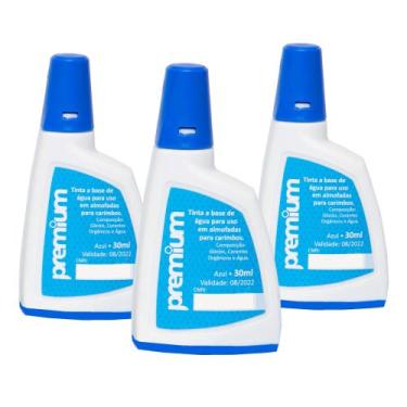 Imagem de TINTA PARA CARIMBO PREMIUM 30ml - Carimbos Premium, Azul