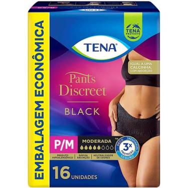 Imagem de Roupa Íntima Descartável TENA Pants Discreet Black P/M - Com 16 unidad