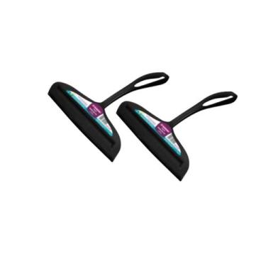 Imagem de Kit 2 Rodinho Secador de pia Sanremo 14Cm com Borracha Preto